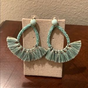 Stella & Dot Turquoise Fringe Earrings